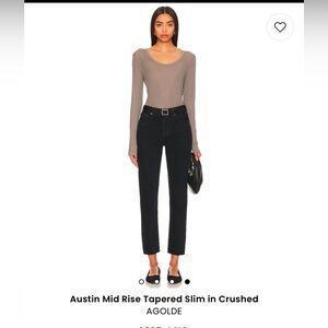 Agolde Austin Jeans in Crushed Sz 25 NWT